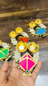 Handmade Decorative Stylish Kite Small Kumkum Plate, Return Gifts, Lohri Gifts, Puja Favors, Makar Sankranti Gifts, Pongal favor